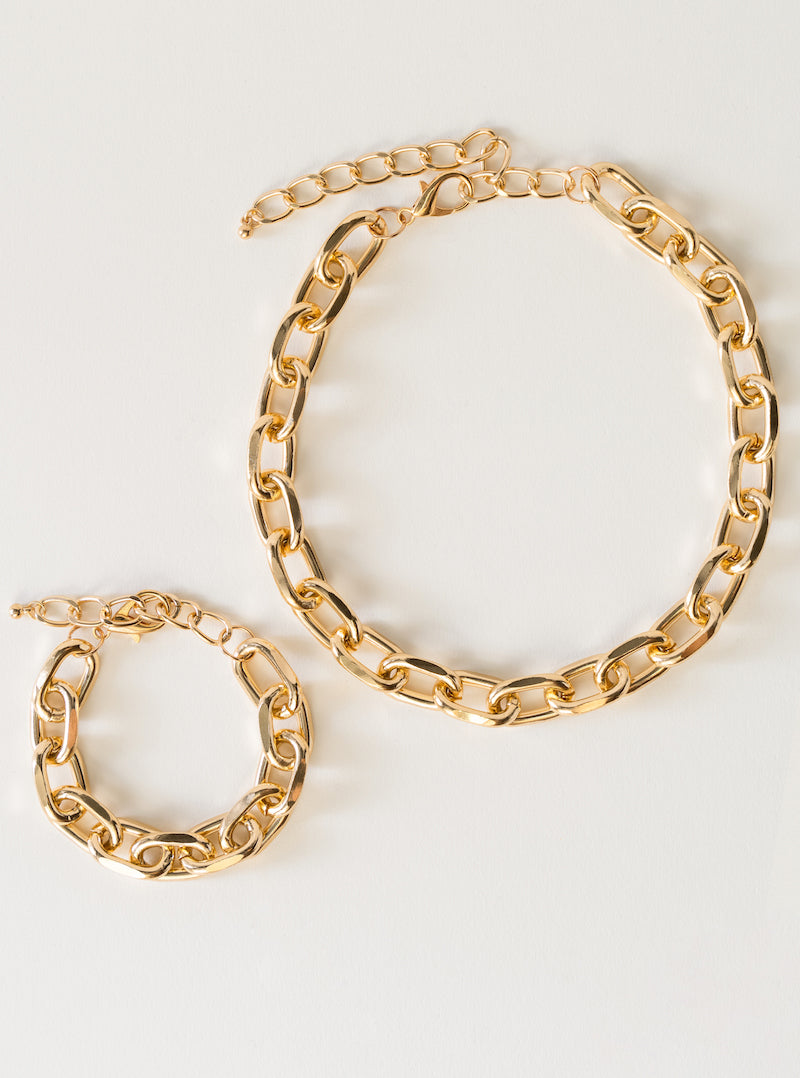 My Paper Clip Chain Set, Dorado