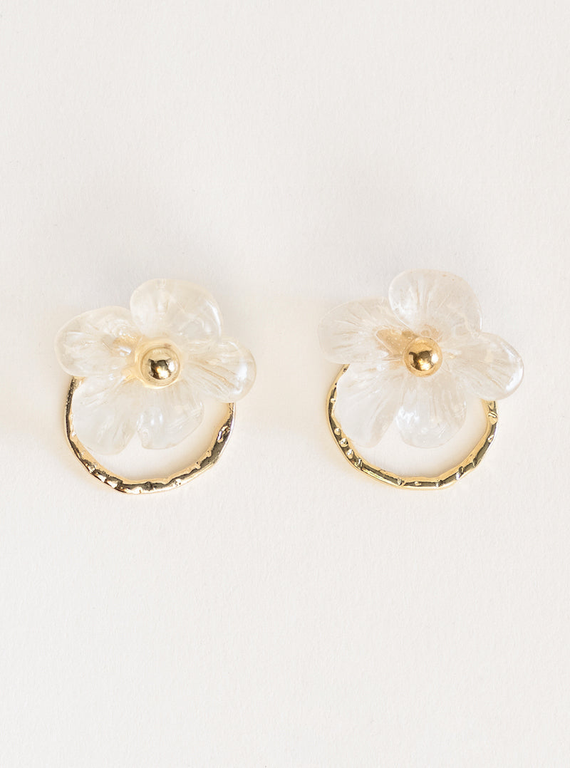 Buttercup Flower Earrings, Dorado