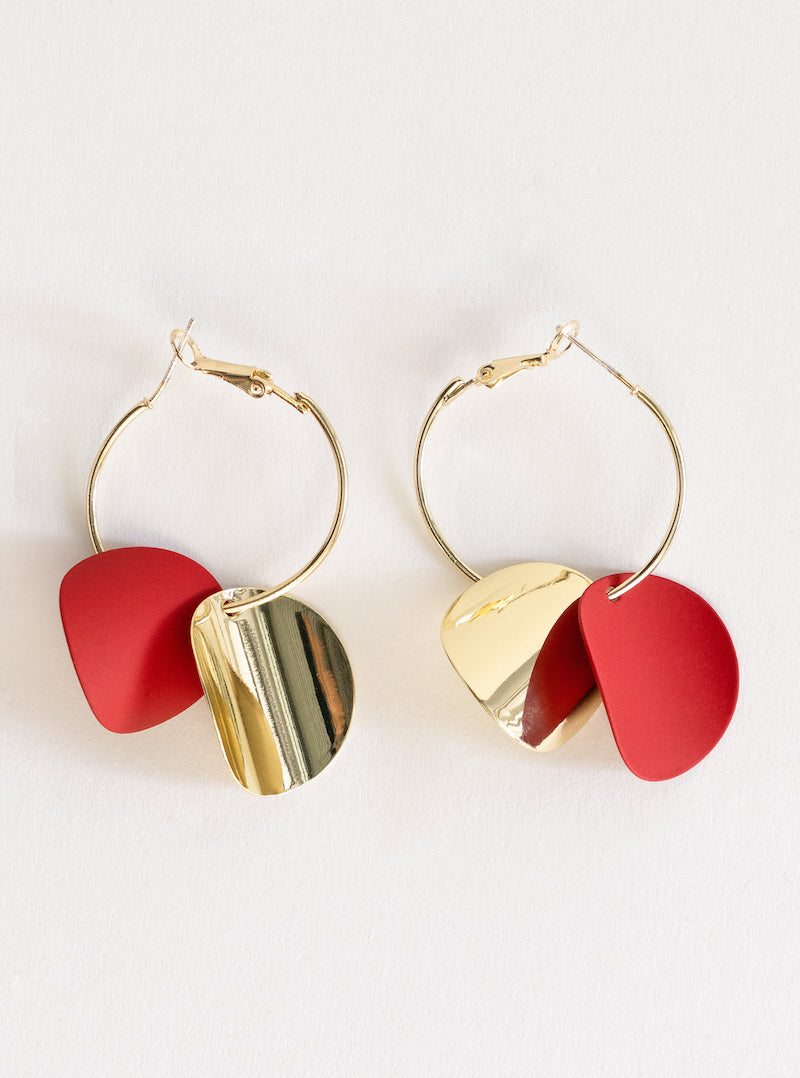Cover Me In Sunshine Earrings, Rojo