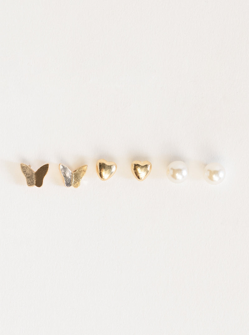 Flawless Days 6 Pack Earrings, Dorado