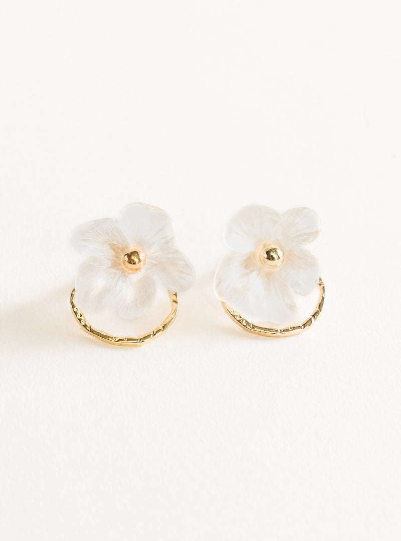 Buttercup Flower Earrings, Dorado