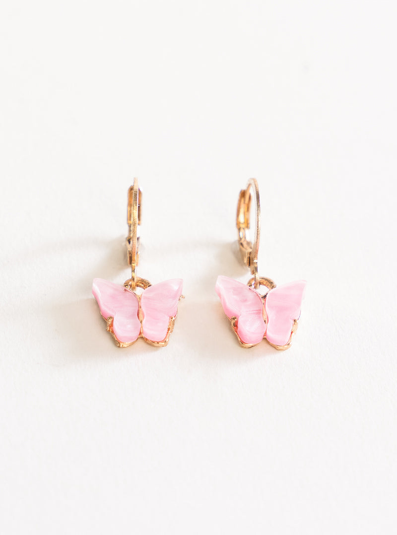 My Cute Butterfly Earrings, Rosado