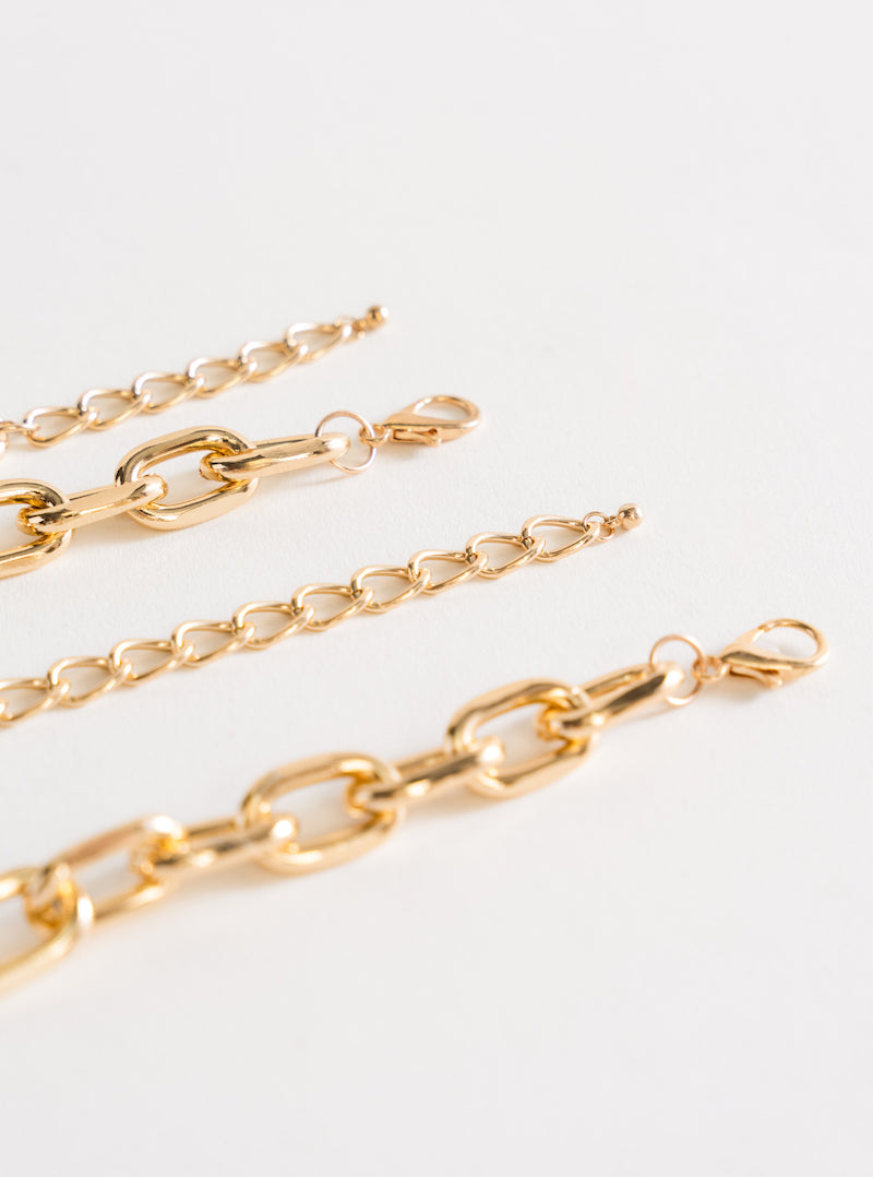 My Paper Clip Chain Set, Dorado