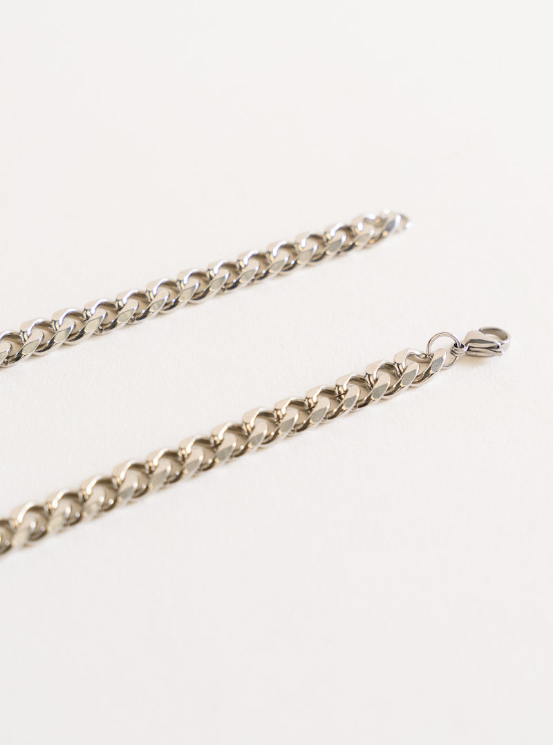 Long Valentine Cuban Chain, Plateado