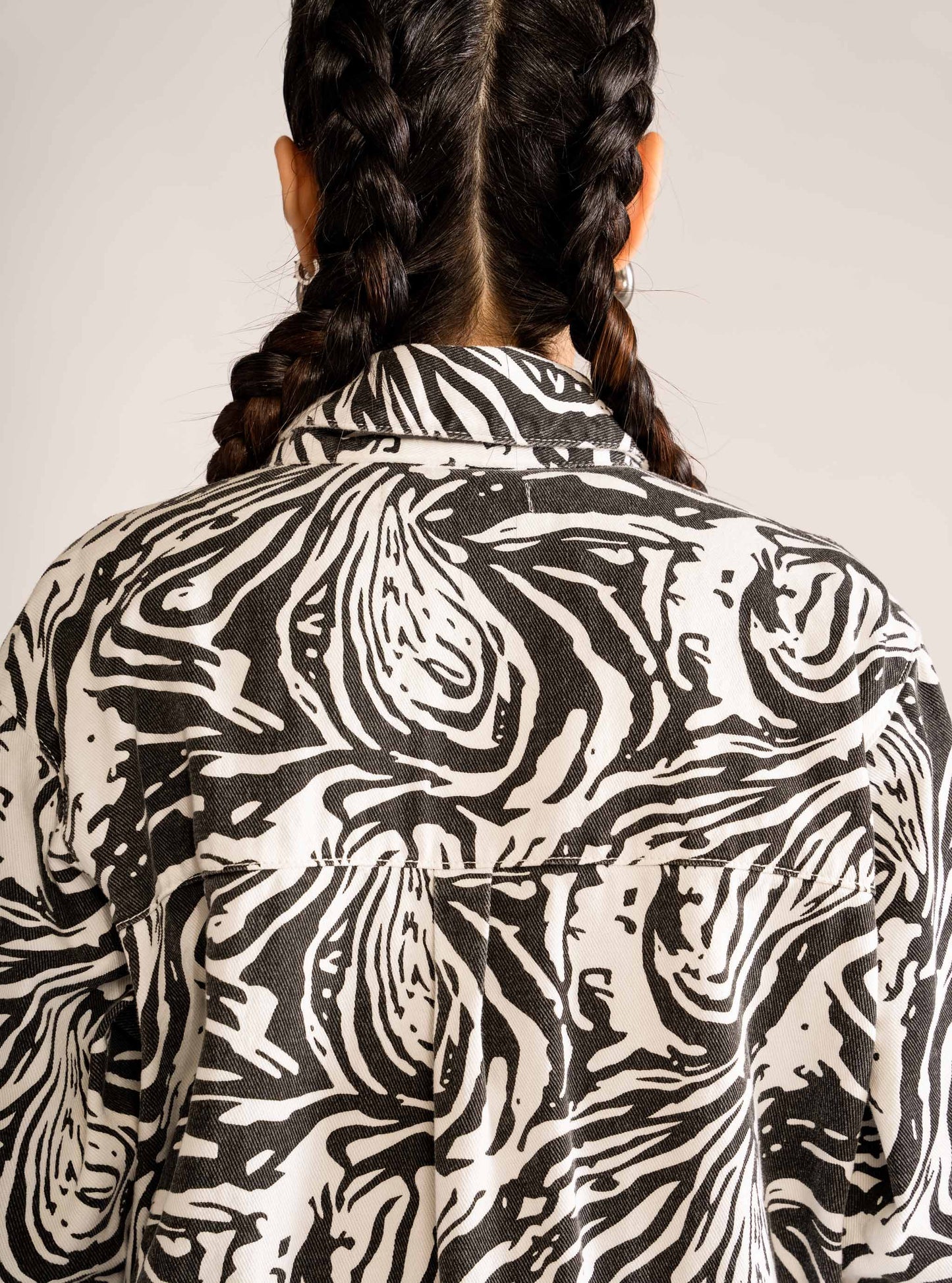 Zebra Festival Jacket, Negro