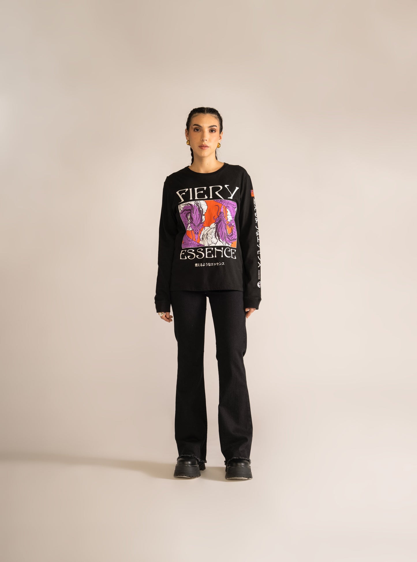 Dance Dance Bell Bottom Jeans, Gris Obscuro