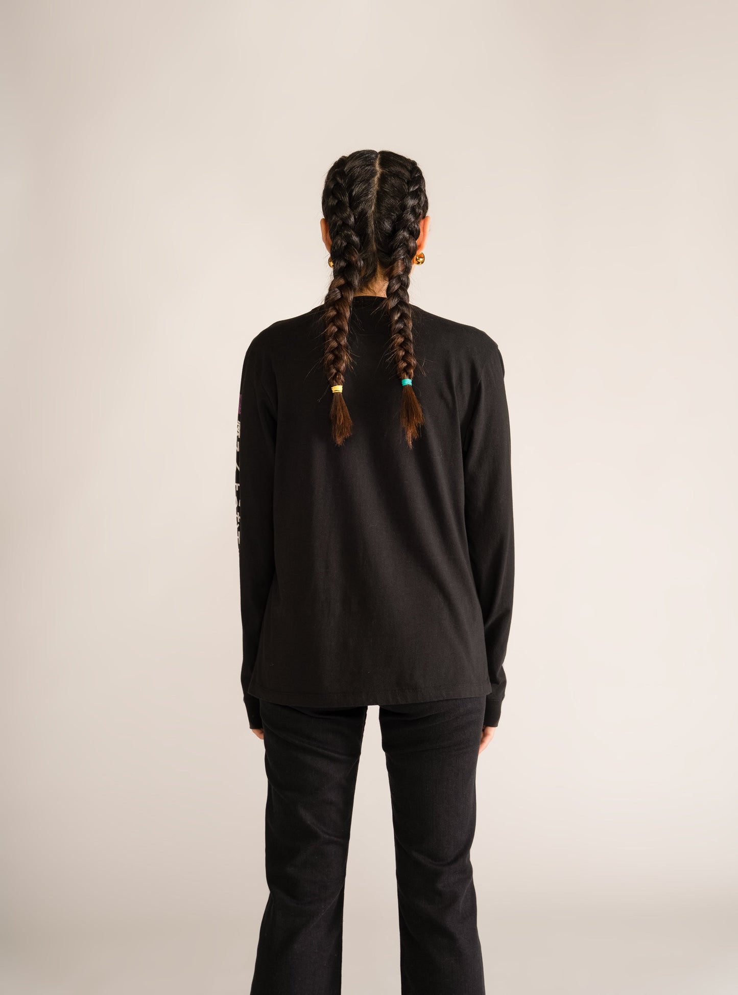 Cosmos Long Sleeve Tee, Negro