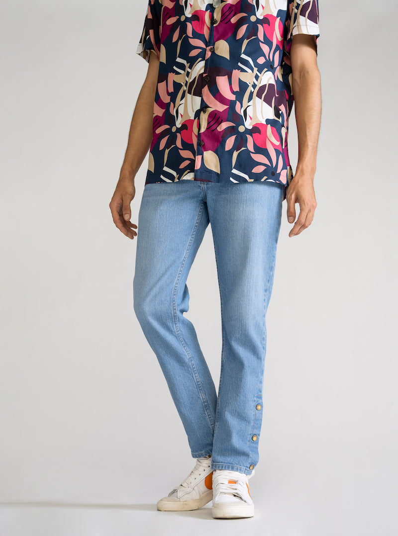 Never Change Slim Fit Jeans, Azul Claro