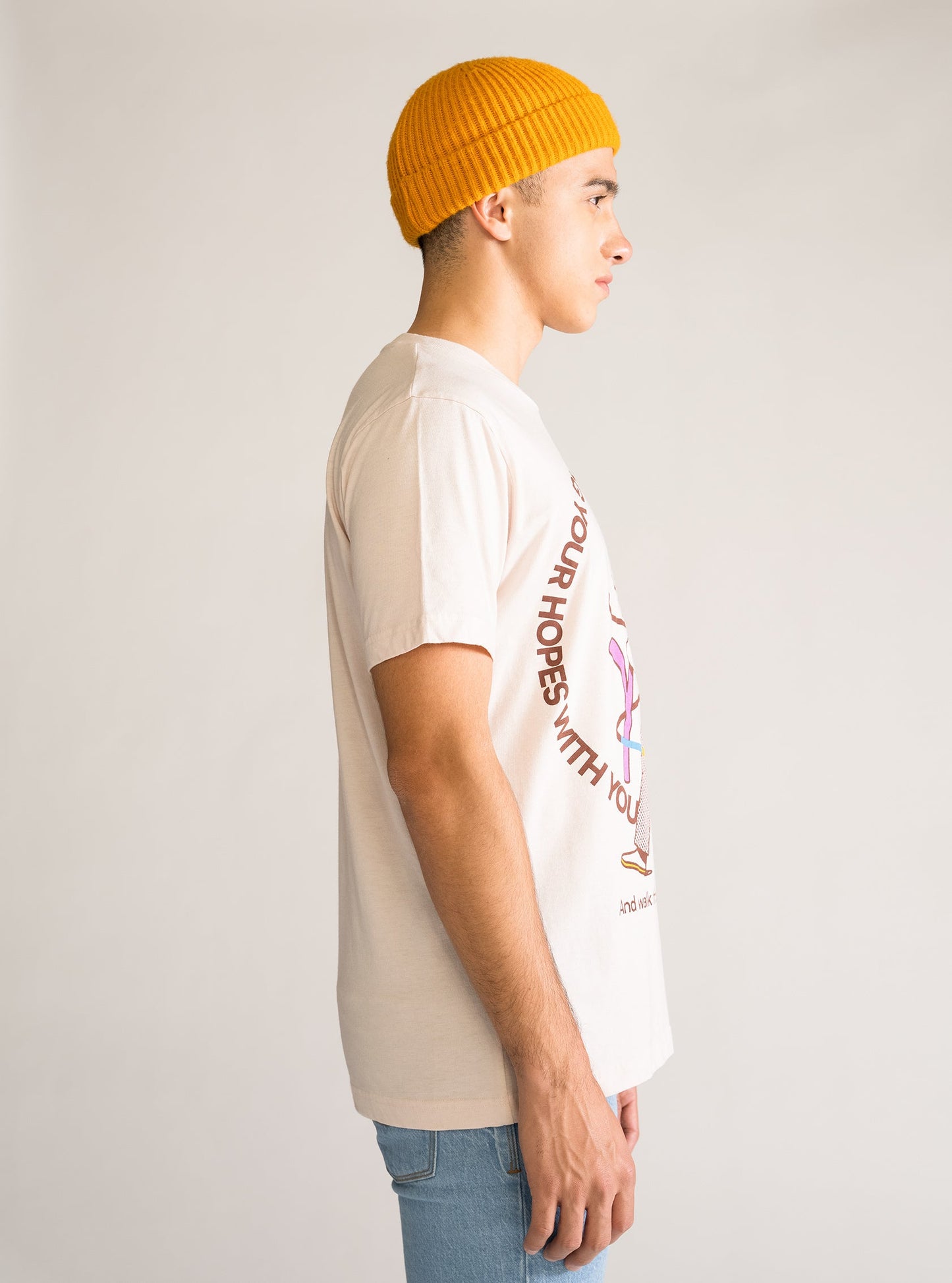 Bring U're Hopes Up T-Shirt, Rosado Pastel