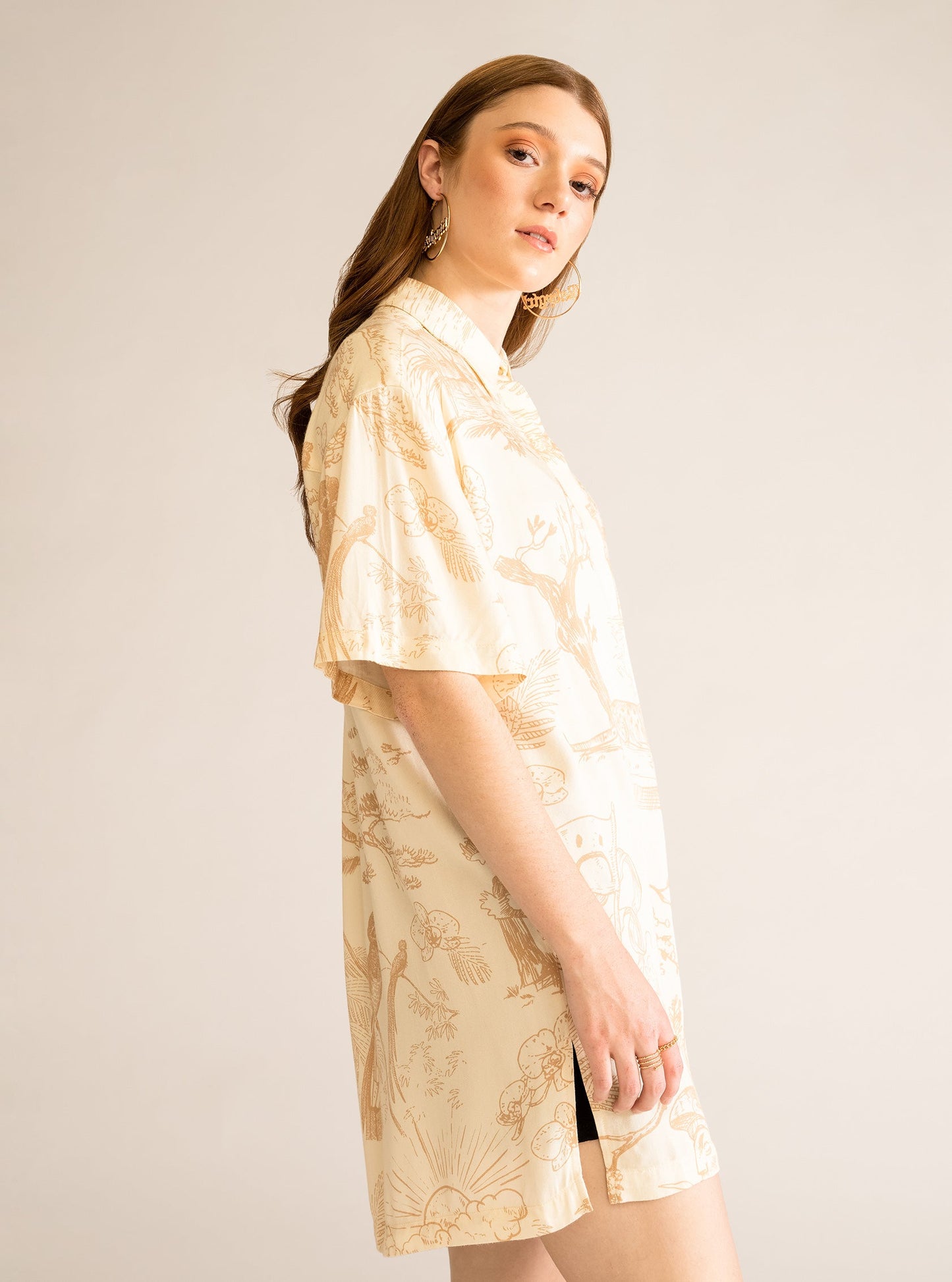 After Midnight Oversized Blouse, Beige