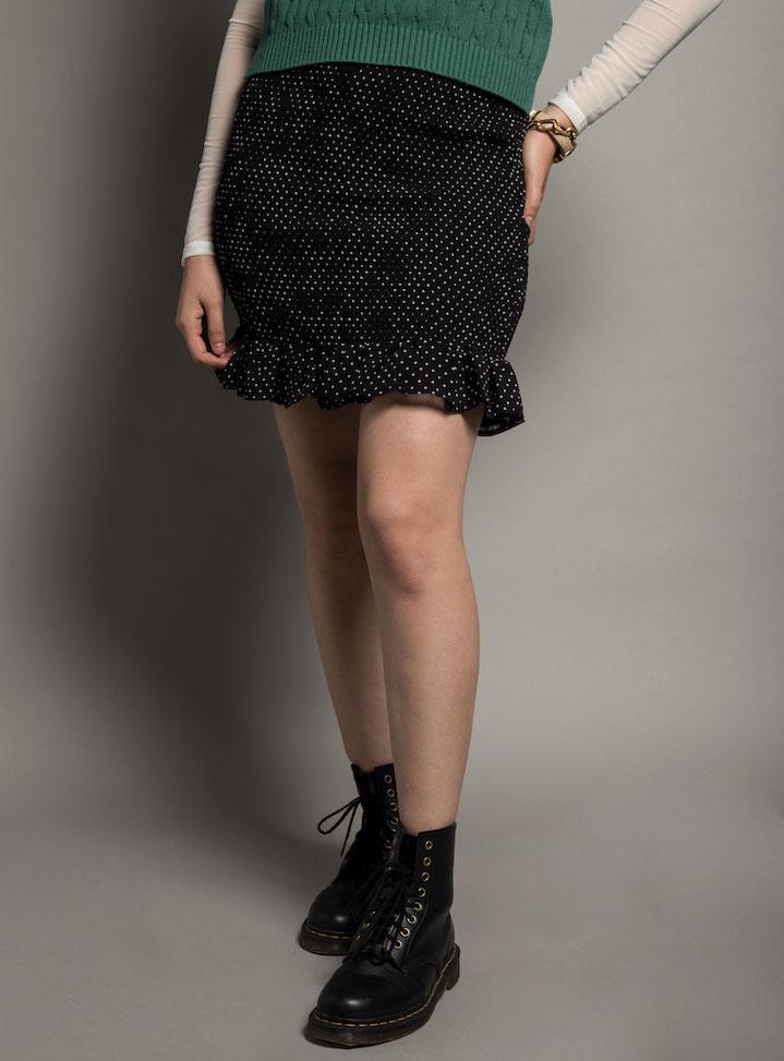 Flare With Me Mini Skirt, Negro