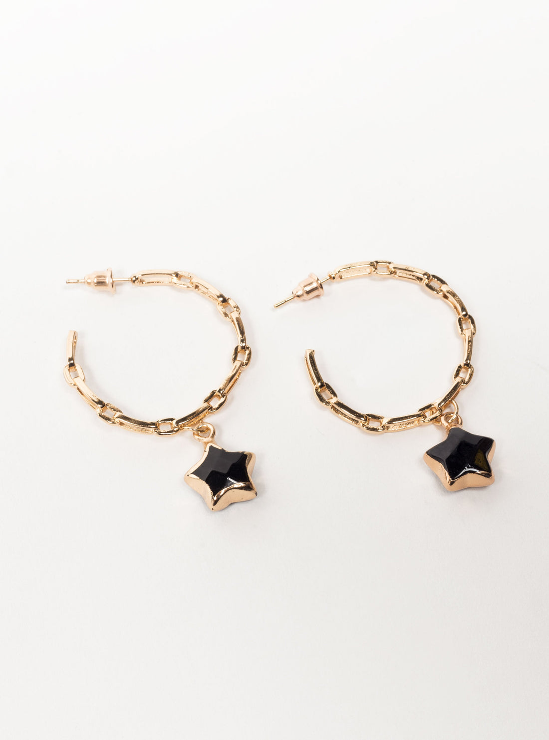 Black Star Earrings, Negro