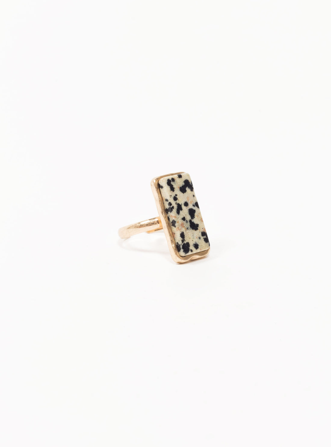 Semi Stone Ring, Beige