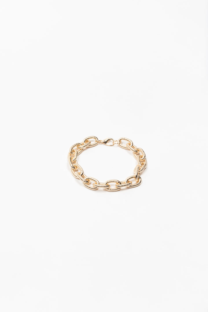 Oval Sanding Bracelet, Dorado
