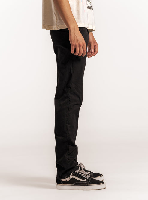 Unwind Slim Fit Pantalón, Negro