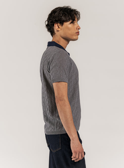 Unhinged Day Camisa Tejida, Gris Claro
