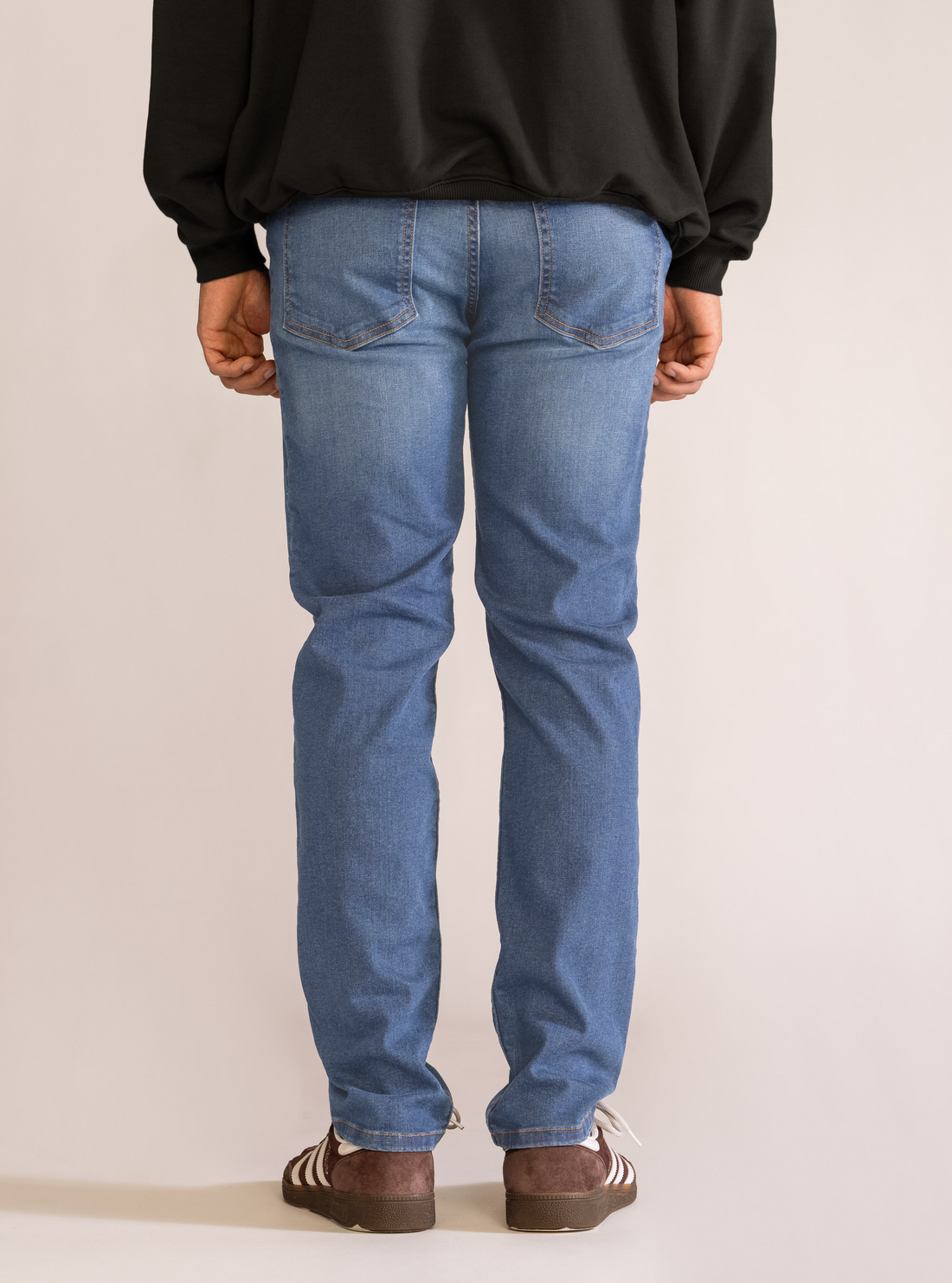 Basic Slim Jeans, Azul Claro