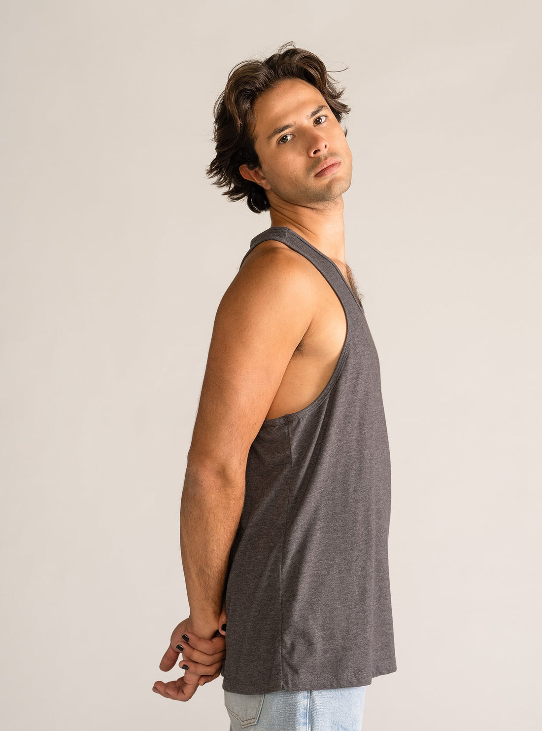 High By The Beach Tanktop, Gris Obscuro