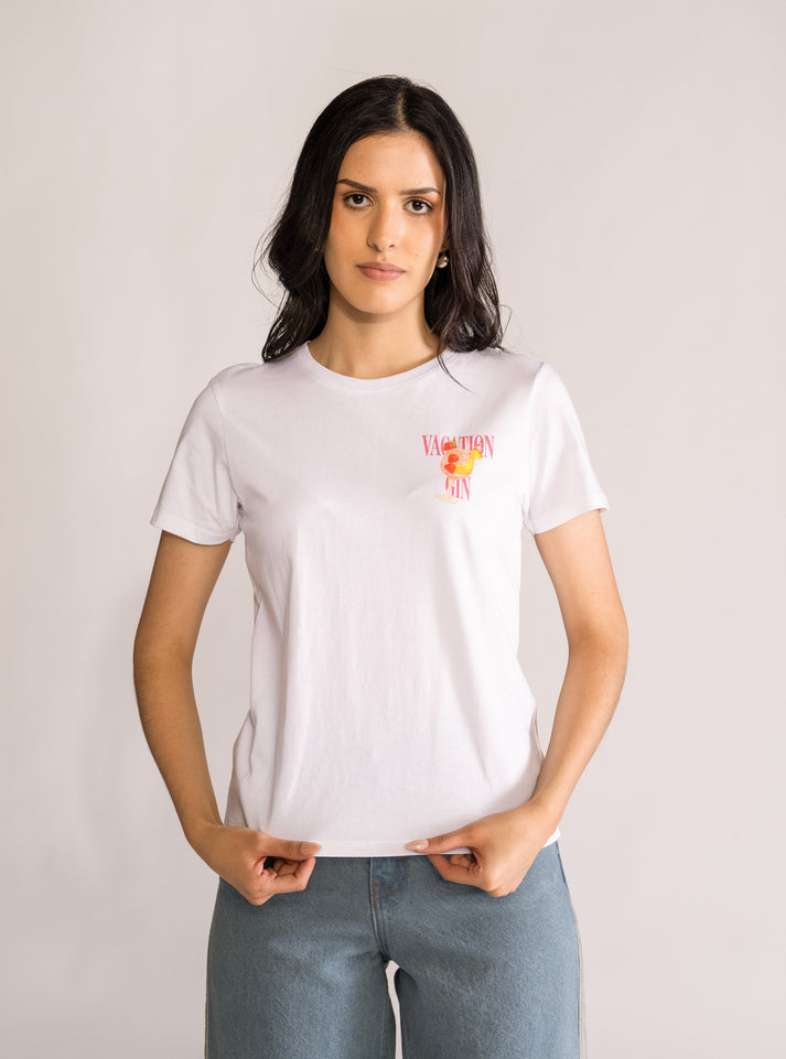 Berries & Spritz Playera, Blanco