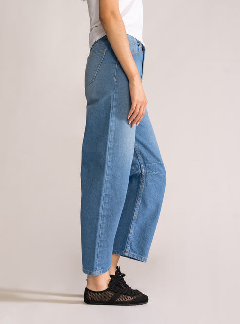 Missin' You Barrel Jeans, Azul Claro