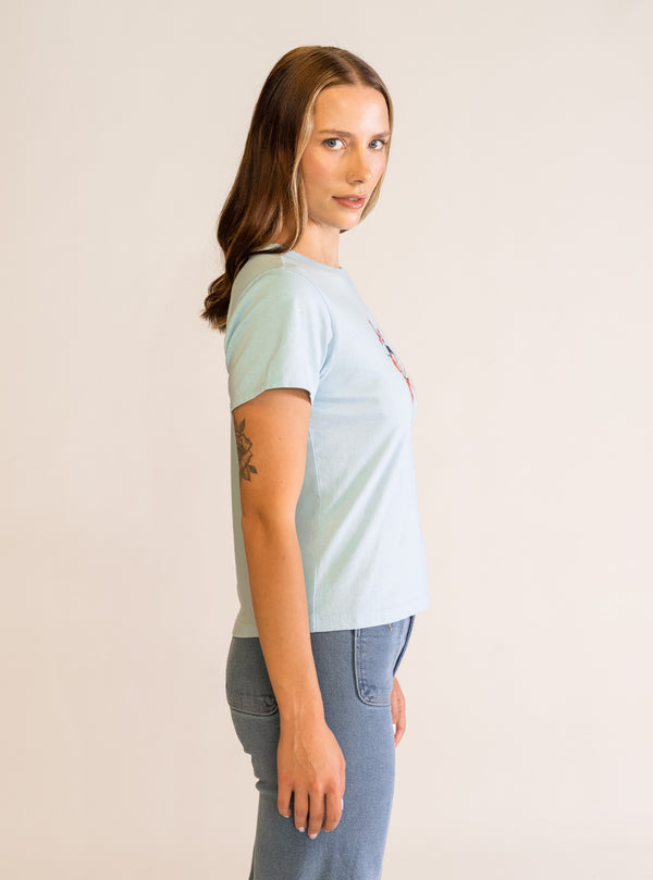 Boop-Oop-A-Doop Playera, Celeste