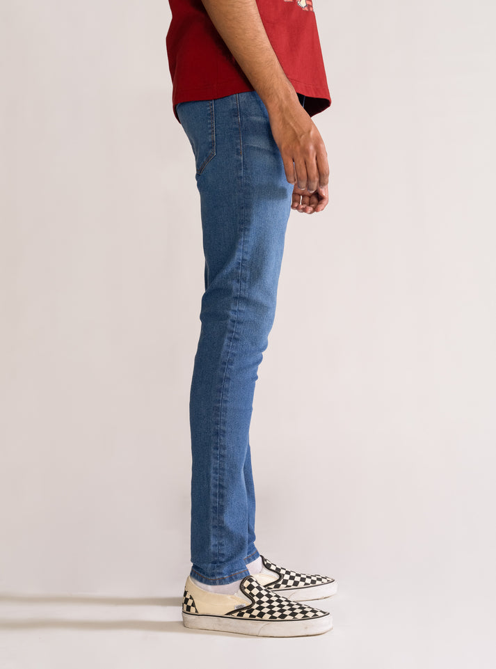 Trampled Across Skinny Jeans, Azul Obscuro