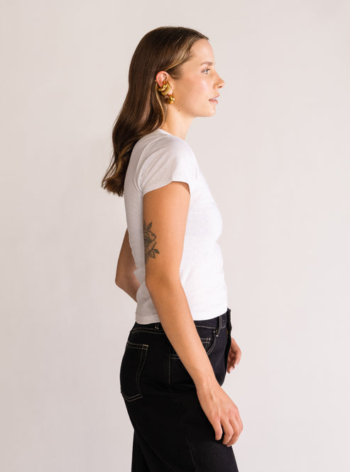 Baby Basic Playera, Blanco
