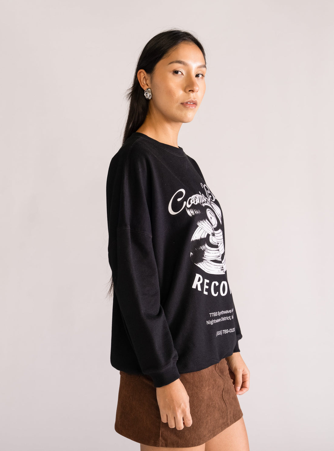 Off The Records Crew Neck, Negro