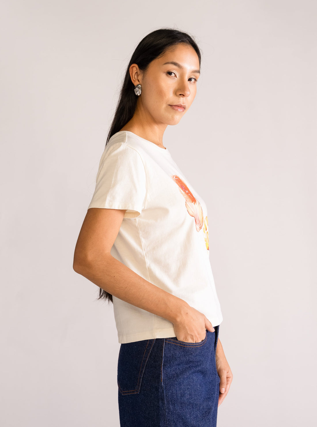 Little Mermaid Baby Tee, Blanco Hueso