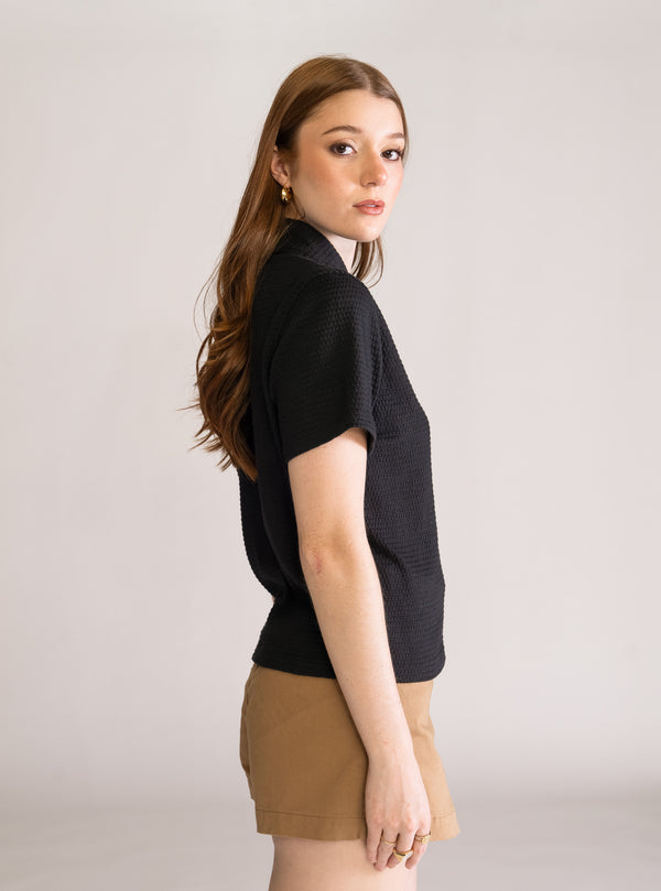 Love Me Baby Blusa, Negro