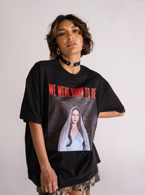 Lana Born To Die Playera Oversize, Negro