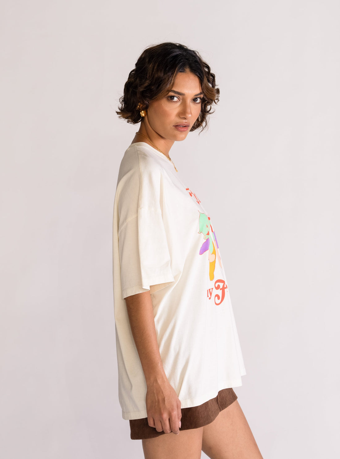 Light My Fire Playera Oversize, Blanco Hueso