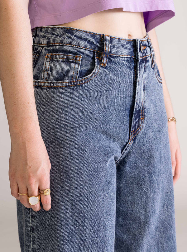 Mystical Magical Wide Leg Jeans, Azul Claro