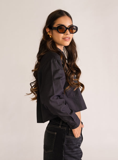 Goodnight Tonight Blusa, Negro