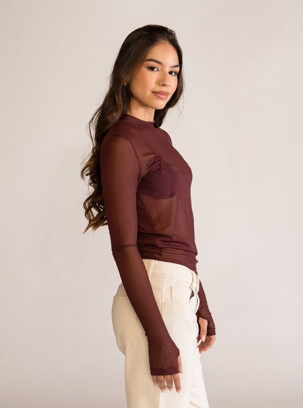 Crazy 4 You Blusa, Vino Tinto