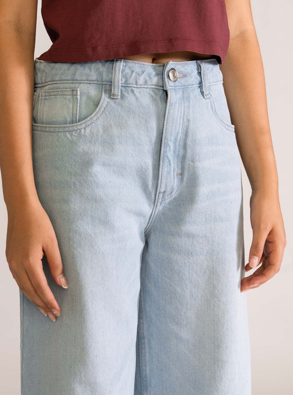 Dance Dance Wide Leg Jeans, Celeste