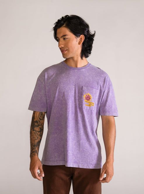Clock In Playera Drop, Lila