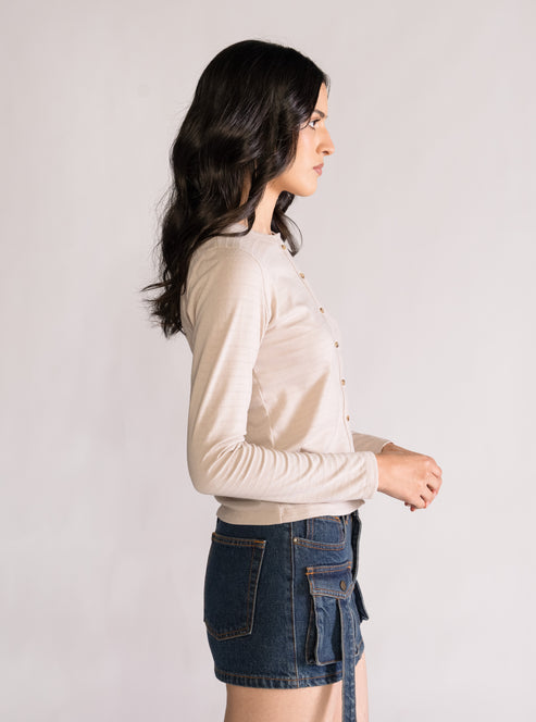 Hella Good Blusa, Beige