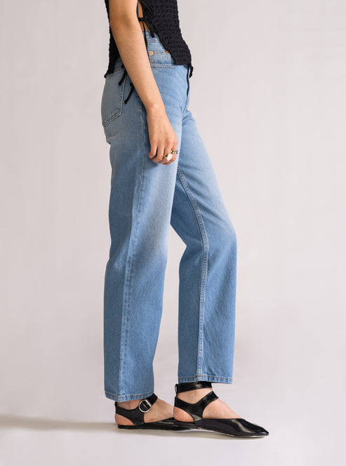 Perfect Saturday Baggy Jeans, Azul Claro