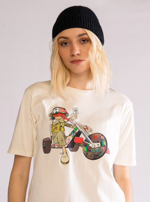 Noodle Grillaz, Cropped Playera, Crema