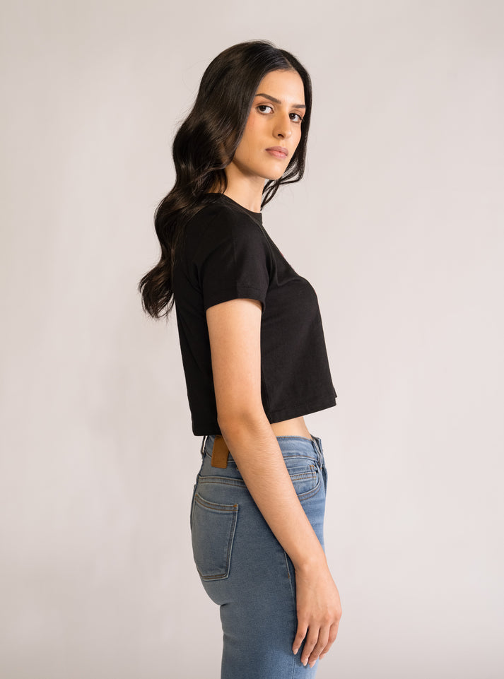 Sweet Text Baby Playera, Negro