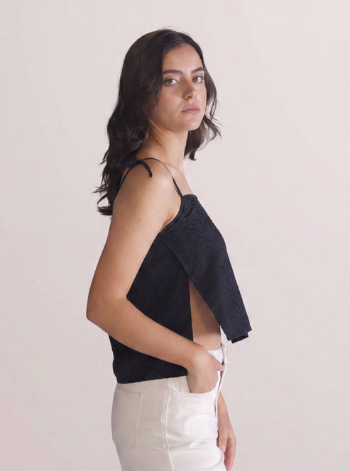 Open Your Heart Blusa, Negro