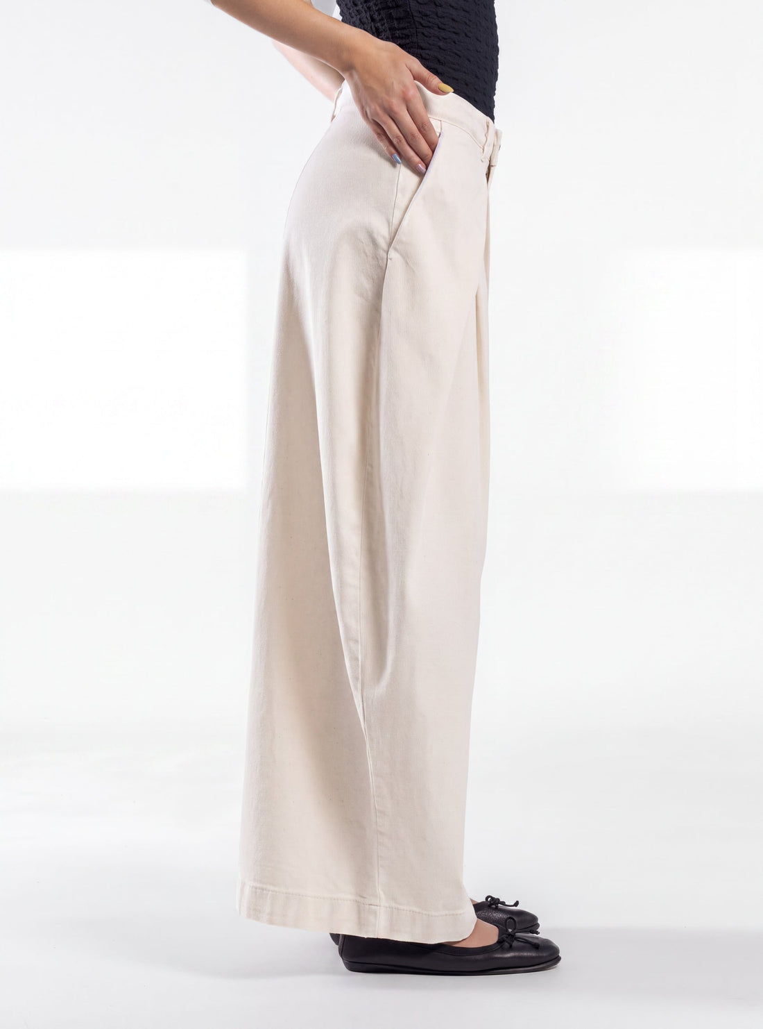 Walking On Sunshine Wide Leg Jeans, Blanco Hueso