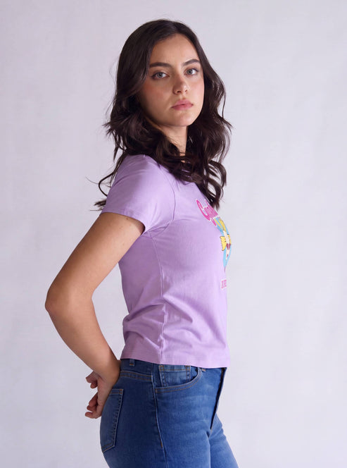 Cinthya Baby Tee, Nick 90's, Lila