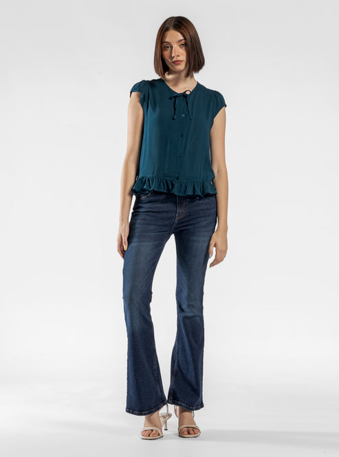 Blusa Cropped SM Chalis, Azul Marino