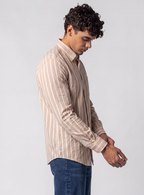 Time-Tested Camisa, Cafe Claro