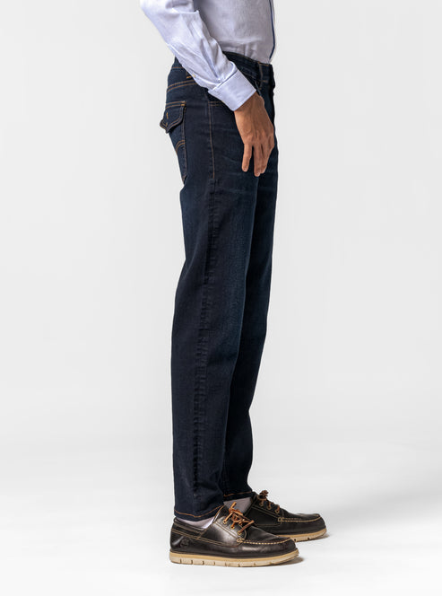 Lap Around Slim Fit Jeans, Azul Obscuro
