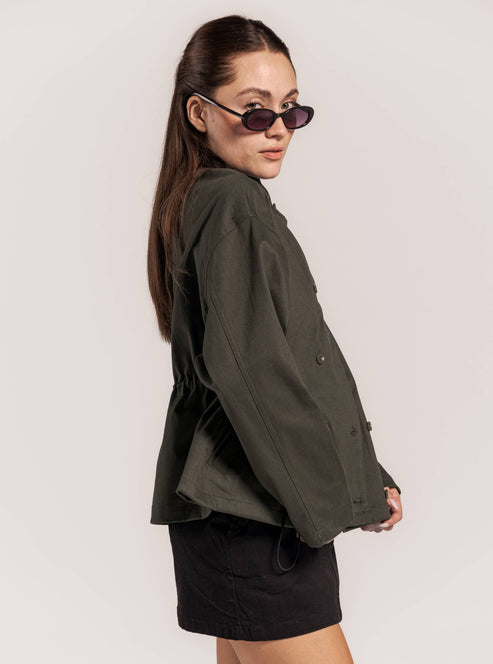 Funnel Neck Chumpa, Verde Olivo