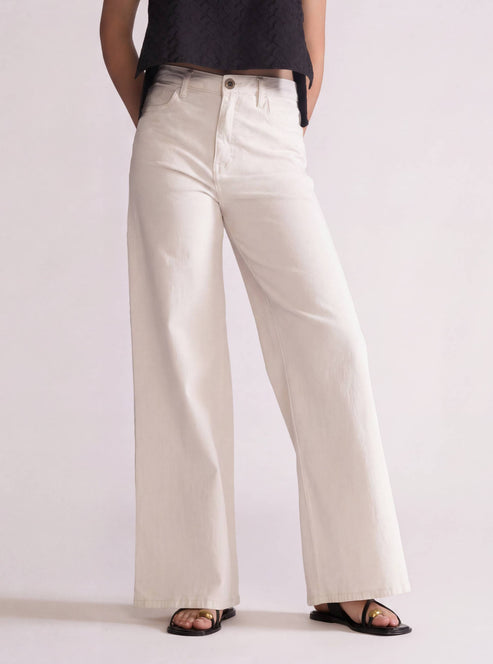 Promise To Try, Wide Leg, Blanco Hueso