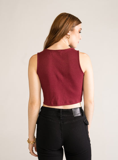 Criss Cross Tied Tee, Corinto